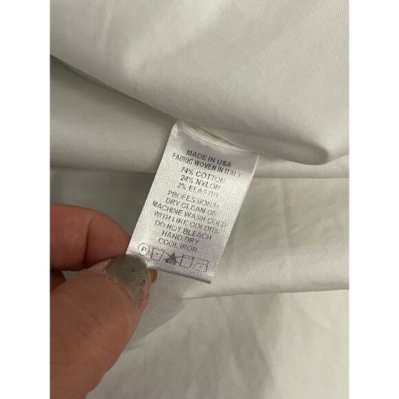 Kal Rieman Shirt Women's 12 White Button Down Double Collar - Picture 3 of 5